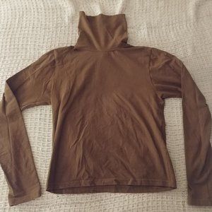 Los Angeles Apparel Cotton Spandex Turtleneck in Juniper